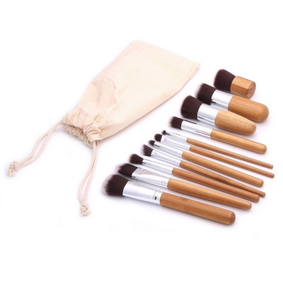 6 pcs 11 pcs Eyeshadow Face Makeup Cosmetics Brushes Vegan Bamboo Make Up Brush Set